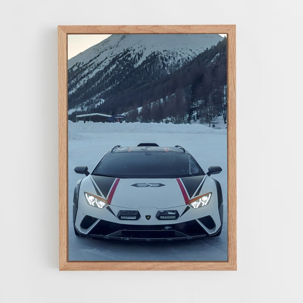 Poster Huracan des Neiges – affiche Lamborghini (vue 4)